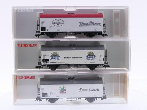 Schaal H0 Fleischmann 5321K, 5327 en 5342K set van 3 gesl..., Hobby en Vrije tijd, Modeltreinen | H0, Gelijkstroom, Analoog, Zo goed als nieuw