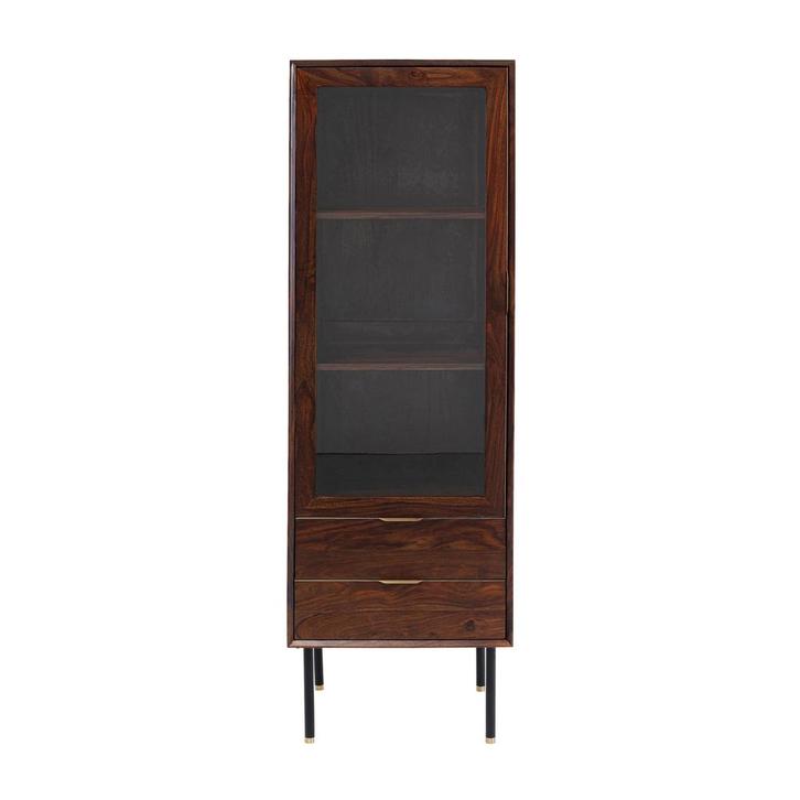 *WOONWINKEL* Kare Design Ravello Smalle Vitrinekast Sheesham, Huis en Inrichting, Kasten | Wandmeubels, Nieuw, Verzenden