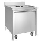 GGM Gastro | Vuilnisbak - 50 liter - met rolcontainer - |, Verzenden