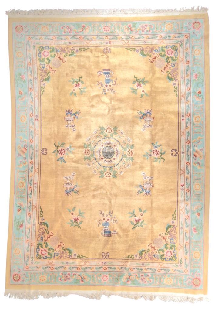 Groot Oosters Perzisch Peking 370x270 wollen vloerkleed, Huis en Inrichting, Stoffering | Tapijten en Kleden, 200 cm of meer, 200 cm of meer