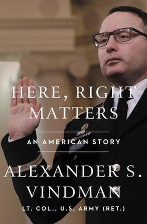 Right Matters Here 9780063079427 Vindman, Boeken, Overige Boeken, Zo goed als nieuw, Verzenden