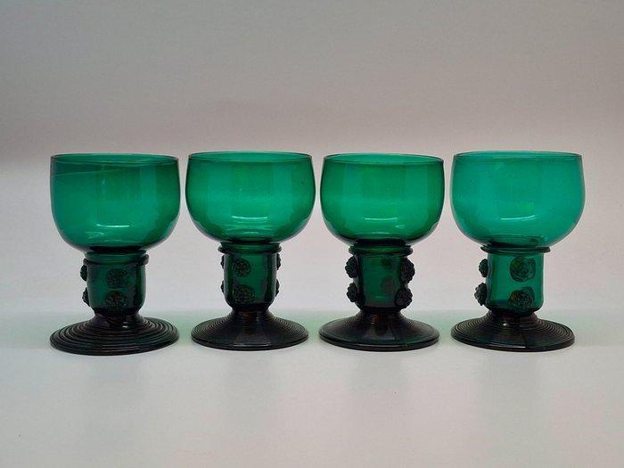 Wijnglas (4) - Bristol Roemers c1820 - Loodglas - Bristol, Antiek en Kunst, Antiek | Glas en Kristal