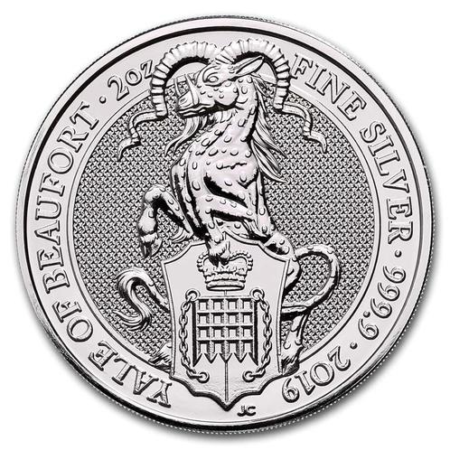 Queens Beast The Yale of Beaufort 2 oz 2019, Postzegels en Munten, Munten | Europa | Niet-Euromunten, Losse munt, Zilver, Verzenden