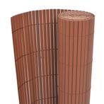 vidaXL Tuinafscheiding dubbelzijdig 90x300 cm PVC bruin, Tuin en Terras, Schuttingen, Verzenden, Nieuw, Kunststof, Minder dan 1 meter