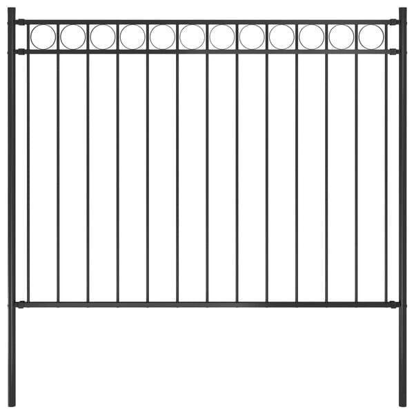 Tuinhek Staal Zwart 1,7x1,2m | Retourdeal | 56% Korting, Tuin en Terras, Tuinhekken en Hekwerk, Nieuw, IJzer, Tuinhek, Ophalen of Verzenden