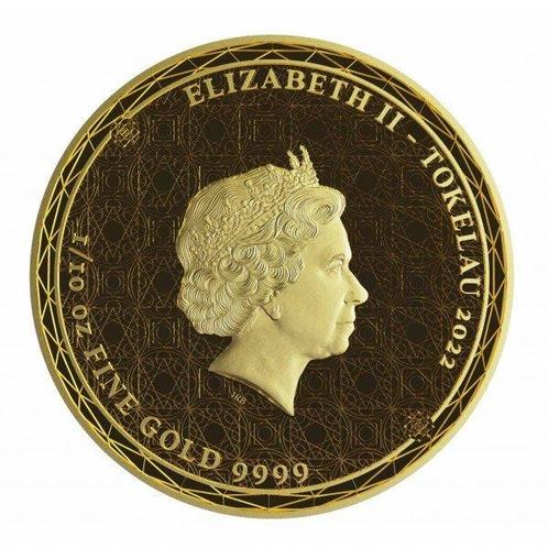 Tokelau. 2022 1/10 oz $10 NZD Equilibrium Proof-Like Gold, Postzegels en Munten, Edelmetalen en Baren