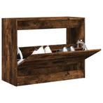 vidaXL Schoenenkast 80x34x63 cm bewerkt hout gerookt, Huis en Inrichting, Verzenden, Nieuw