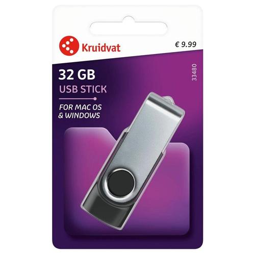 Kruidvat 32GB USB-stick, Computers en Software, USB Sticks, Nieuw, Verzenden
