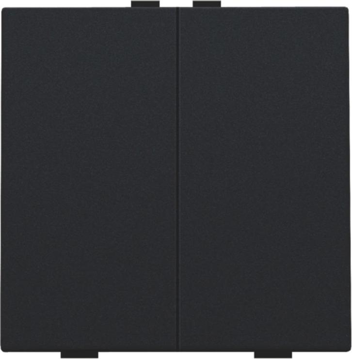 Niko Home Control Dubbele Drukknop Zwart Gecoat - 161-51002, Doe-het-zelf en Verbouw, Elektra en Kabels, Overige typen, Nieuw