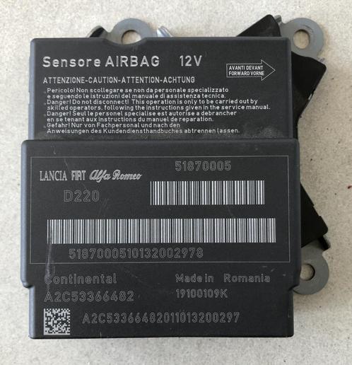 Fiat 500 SRS Airbag module 51870005 A2C53366482, Auto-onderdelen, Elektronica en Kabels, Gereviseerd, Fiat, Verzenden