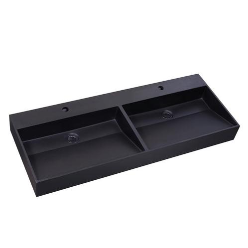 Sani Royal Wastafel Quartz Trento 120 cm Dubbelbak, Doe-het-zelf en Verbouw, Sanitair