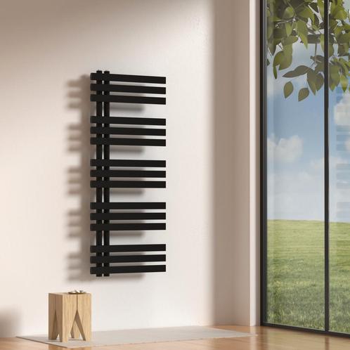 [neu.haus] Handdoekradiator Slidre 120x50x5,4 cm zwart, Doe-het-zelf en Verbouw, Verwarming en Radiatoren, Nieuw, Verzenden
