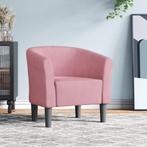 vidaXL Kuipstoel fluweel roze, Huis en Inrichting, Fauteuils, Verzenden, Nieuw