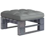 vidaXL Tuinhocker pallet geïmpregneerd grenenhout grijs, Verzenden, Nieuw