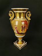 Vaso impero dorato - Porcellana decorata - Altezza 24 cm -