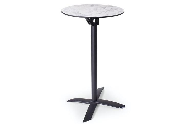 Statafel Helsinki | 60 cm | opklapbaar, Tuin en Terras, Tuintafels, Nieuw, Kunststof, Rond, Ophalen of Verzenden