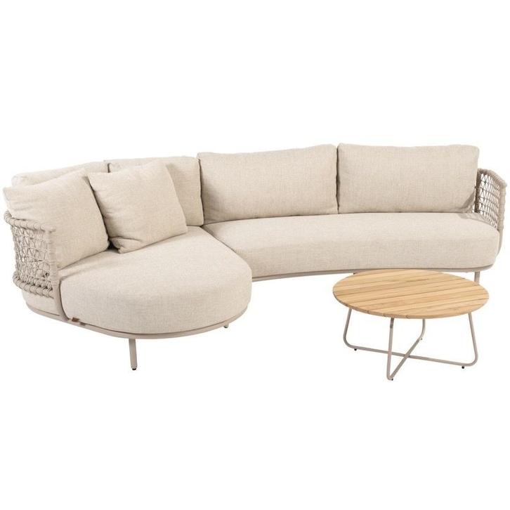 Sardinia chaise longue loungeset 3 delig aluminum latte 4, Tuin en Terras, Tuinsets en Loungesets, Nieuw, Ophalen of Verzenden