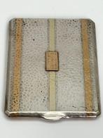 Sigarettendoos - .925 zilver, oro 14k - Zilveren en gouden, Antiek en Kunst, Antiek | Goud en Zilver
