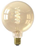 Calex LED Globelamp G125 E27 3.8W 250lm 2100K Goud Dimbaar, Ophalen of Verzenden, Nieuw