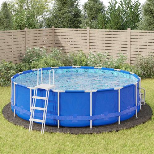 vidaXL Zwembadgrondzeil Ø550 cm polyester geotextiel, Tuin en Terras, Zwembad-toebehoren, Nieuw, Verzenden