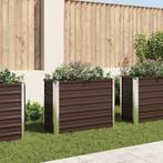 vidaXL Plantenbak verhoogd 100x40x77 cm gegalvaniseerd staal, 100 cm of meer, Verzenden, Nieuw, Metaal