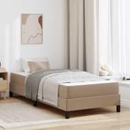 vidaXL Bedframe met matras Cappuccino 80 x 200 cm Stof, Verzenden, Nieuw, Bruin, Stof