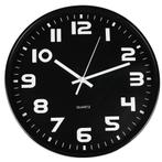 Benson Strakke zwarte wandklok - modern design - Ø30 cm -.., Huis en Inrichting, Woonaccessoires | Klokken, Ophalen of Verzenden