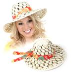 Tropische hoed met gaatjes - Hawaii/ zomer hoedje, Nieuw, Ophalen of Verzenden