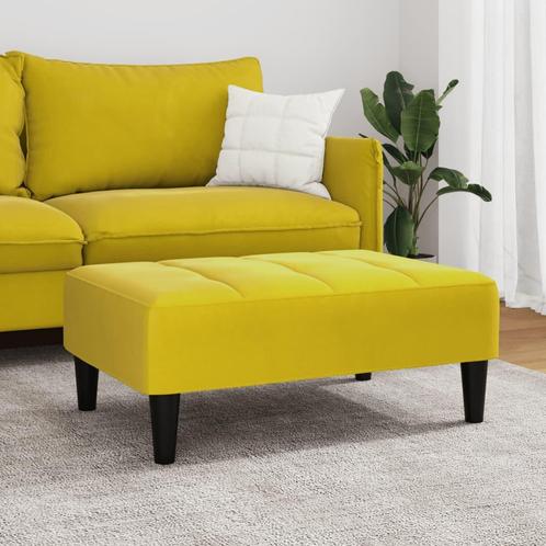 vidaXL Voetenbank 77x55x31 cm fluweel geel, Huis en Inrichting, Banken | Voetenbanken en Poefen, Nieuw, Verzenden