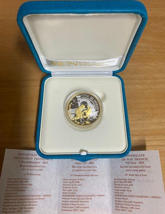 Vaticaan. 10 Euro 2019 Giornata Mondiale della Pace argento, Postzegels en Munten, Munten | Europa | Euromunten