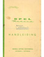 1963 OPEL REKORD INSTRUCTIEBOEKJE NEDERLANDS