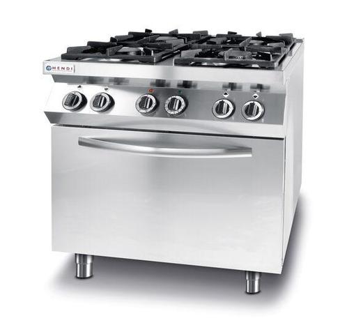 Gasfornuis - 4 pits - met elektrische heteluchtoven 4x 1/1 G, Zakelijke goederen, Horeca | Keukenapparatuur, Nieuw in verpakking