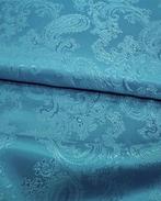 Luxe Jacquard Voering Aqua Blauw, Nieuw, Blauw