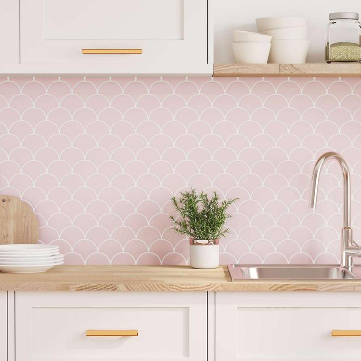 vidaXL Vis schaal tegel 50 pcs Lichtroze 30 x 30 cm, Hobby en Vrije tijd, Knutselen, Nieuw, Verzenden