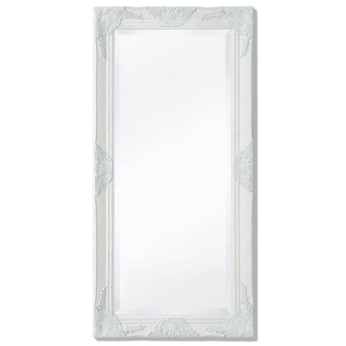 vidaXL Wandspiegel Barok 100 x 50 cm wit, Huis en Inrichting, Woonaccessoires | Spiegels, Nieuw, Verzenden