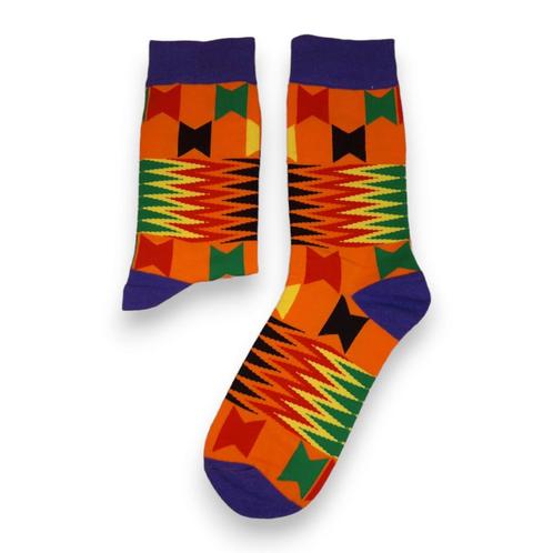 Afrikaanse sokken / Afro sokken / Kente sokken - Oranje, Kleding | Dames, Sokken en Kousen, Nieuw, Ophalen of Verzenden