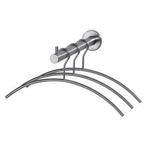 Intersteel garderobesteun met 3 kledinghangers rvs, Verzenden, Nieuw