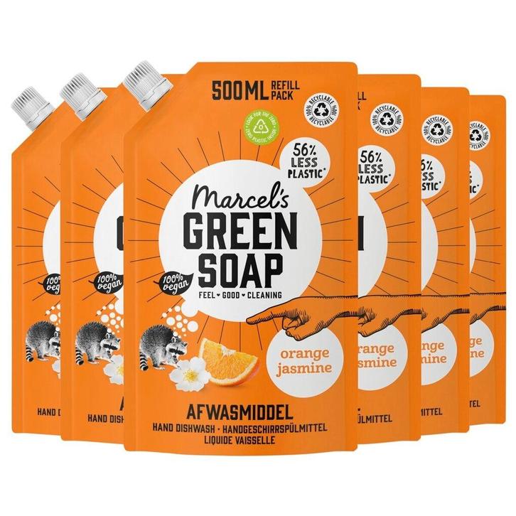 Marcels Green Soap Orange & Jasmine Afwasmiddel Navulling, Huis en Inrichting, Schoonmaakartikelen, Verzenden