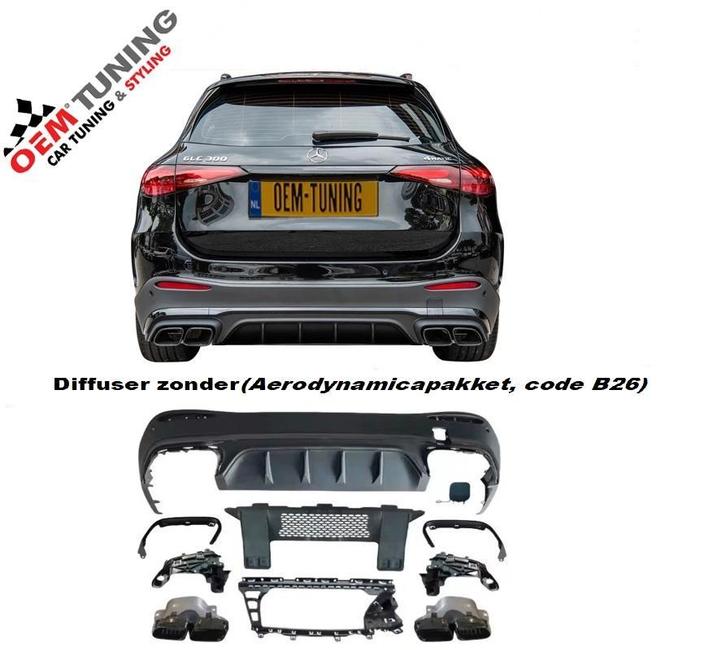 Mercedes-Benz GLC63 SUV | X254 | AMG Diffuser | 2022-2026 |, Auto-onderdelen, Carrosserie en Plaatwerk, Nieuw, Mercedes-Benz, Achter