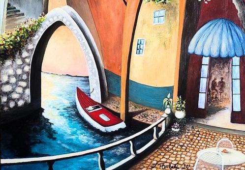 Krystyna Pawlak - Venice, Antiek en Kunst, Kunst | Schilderijen | Modern