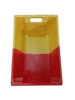 Kunststof stapelbak 600x400x400 cm, rood/geel, nestbaar,, Doe-het-zelf en Verbouw, Kratten en Dozen, Gebruikt, 40 tot 60 cm, 50 tot 75 cm