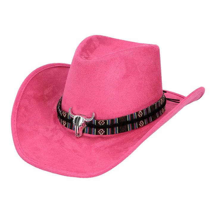 Roze Cowboy Hoed Luxe, Hobby en Vrije tijd, Feestartikelen, Nieuw, Verzenden