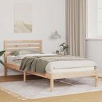 vidaXL Bedframe met hoofdeinde Bruin 100 x 220 cm Massief, Verzenden, Nieuw, Bruin, Hout