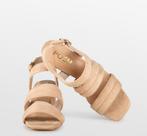 POSH by Poelman - maat 41- BO Dames Sandalen met hak - Beige, Verzenden, Nieuw