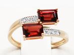 Zonder Minimumprijs - Ring - 14 karaat Geel goud Granaat -, Sieraden, Tassen en Uiterlijk, Ringen, Nieuw