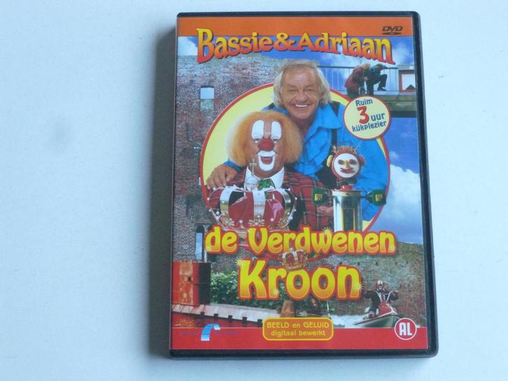 Bassie & Adriaan - De Verdwenen Kroon (DVD) geremastered, Cd's en Dvd's, Dvd's | Kinderen en Jeugd, Zo goed als nieuw, Verzenden