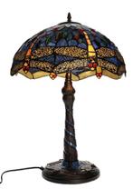 Lamp - Tiffany style - dragonfly - Glas, Messing
