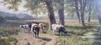 Hendrik Savrij (1823-1907 - Koeien naar de wei