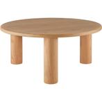 Salontafel Sisi, rond, poten van massief hout - licht eiken, Huis en Inrichting, Tafels | Salontafels, Verzenden, Nieuw