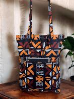 Shopper tas met Afrikaanse print - Bruine Cross Bogolan - He, Ophalen of Verzenden, Nieuw